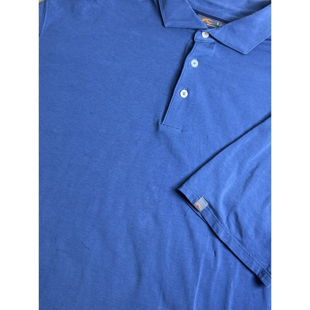 KJUS‎ Golf Shirt Polo Mens XL Blue Performance Golf  Comfort Fit Collared Cruise